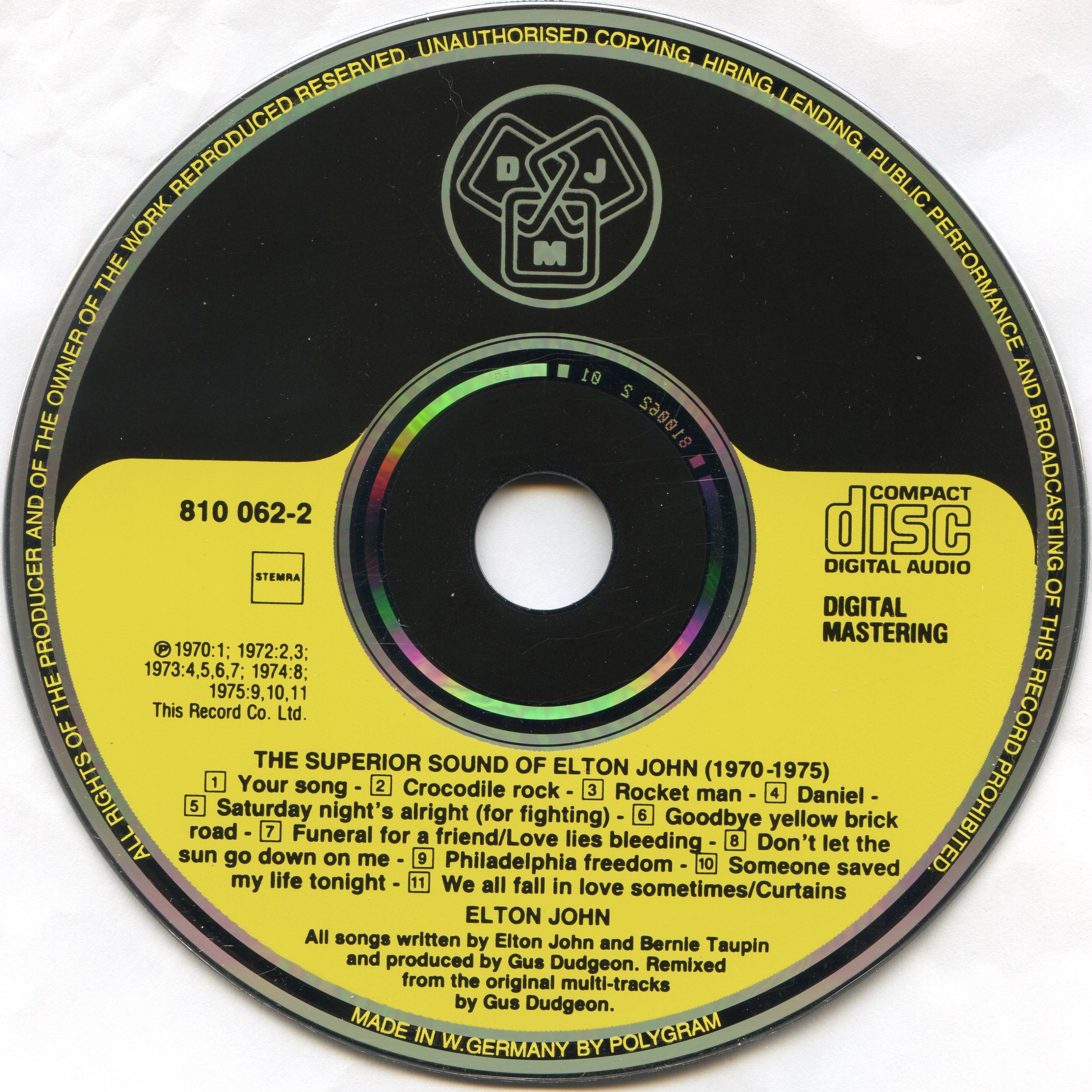 Elton John The Superior Sound 1970 1975 : CD JPN